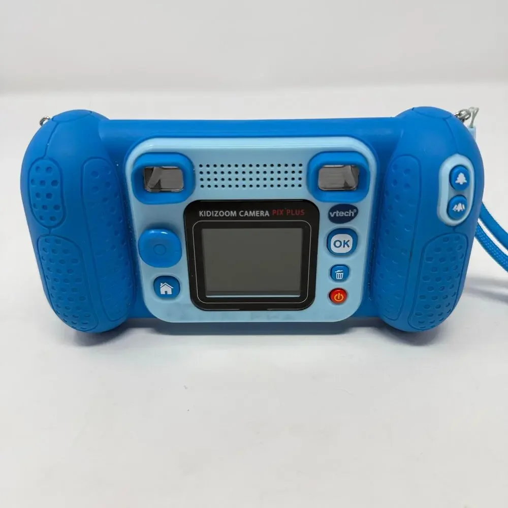 VTech KidiZoom Camera Pix Plus Blue Kids Digital 2MP 4X Zoom Case Tested Works